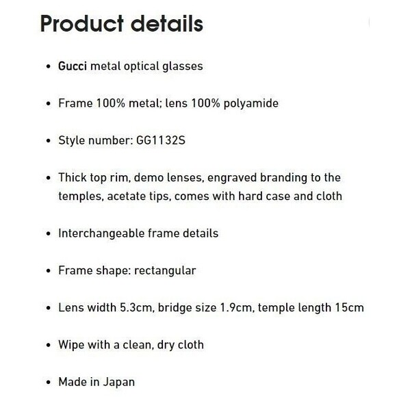 Gucci Green Gold/yellow + Burgundy Rectangular Unisex Sunglasses GG1132S 002 - Picture 7 of 7